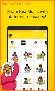 AfroMoji: African Afro Emoji Stickers Black screenshot