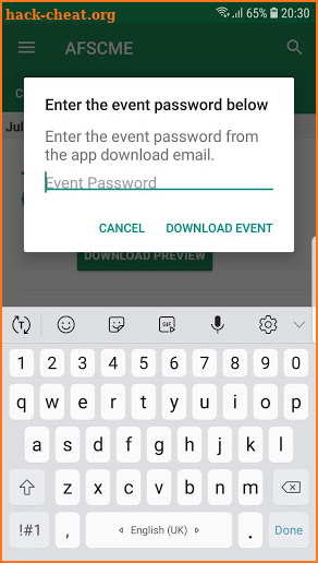AFSCME Events screenshot