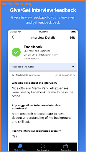 After Interview: Job search more organized screenshot
