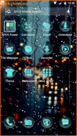 After raining APUS Launcher theme screenshot