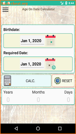 Age On Date Calculator App - (Years, Months, Days) screenshot