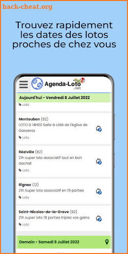 Agenda des lotos screenshot
