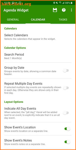 Agenda Widget screenshot