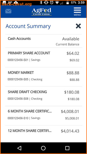 AgFed Credit Union screenshot