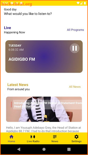 Agidigbo 88.7 FM screenshot