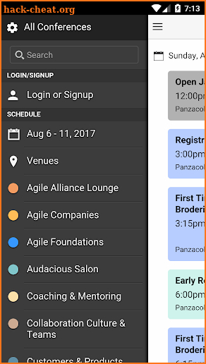 Agile Events screenshot