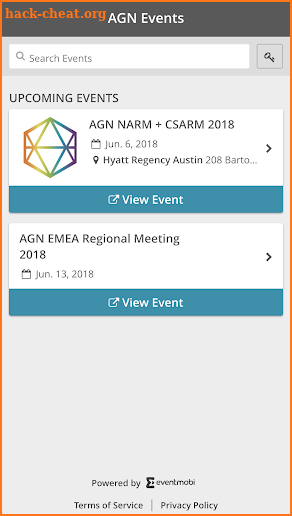 AGN International Events screenshot