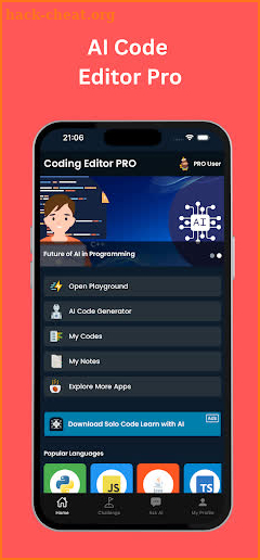 AI Code Editor Pro screenshot
