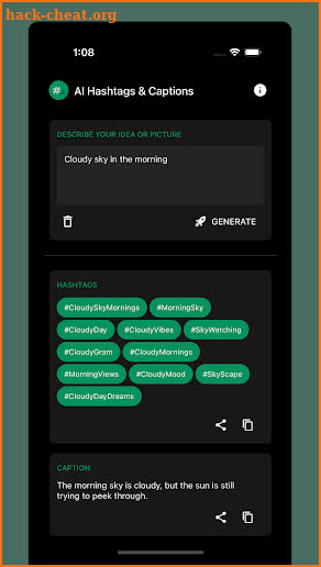 AI Hashtag Generator (GPT) screenshot