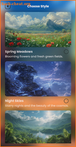AI Landscape Generator App screenshot