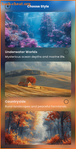 AI Landscape Generator App screenshot