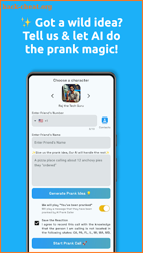 AI Prank Caller: Funny Calls screenshot