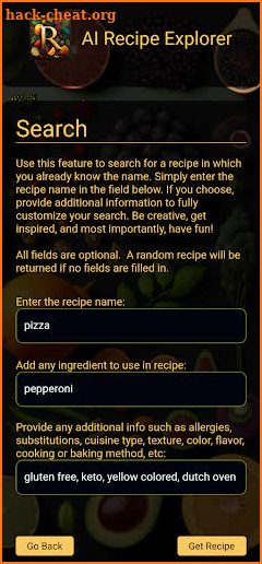 AI Recipe Explorer screenshot