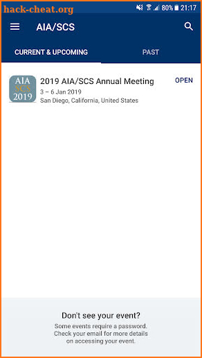 AIA/SCS Annual Meeting screenshot