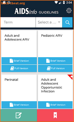 AIDSinfo HIV/AIDS Guidelines screenshot