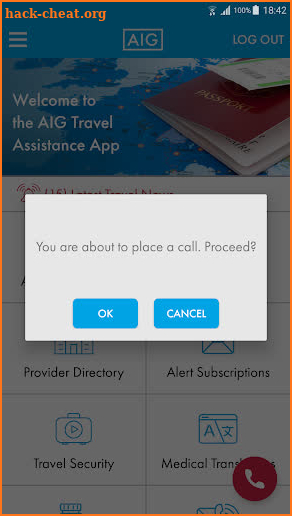 AIG Travel Assistance screenshot