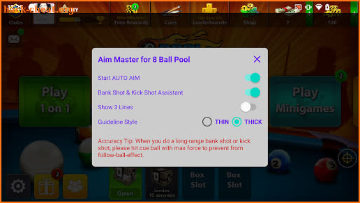 Aim Master for 8 Ball Pool screenshot