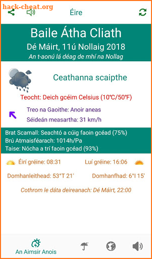Aimsir - The Weather in Irish screenshot