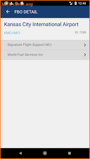 AIR Card® FBO Locator screenshot