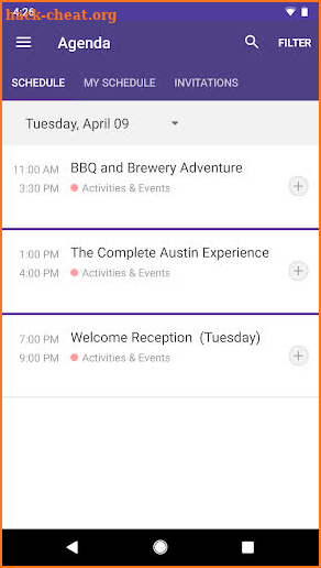 AIR Events screenshot