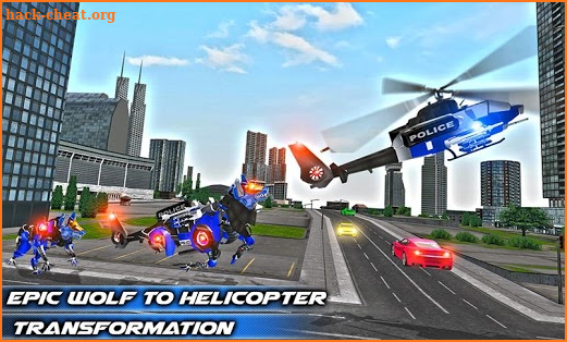 Air Force Transform Robot Cop Wolf Helicopter Game screenshot