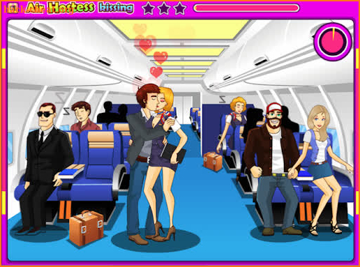 Air Hostess Kissing - Kiss games for girls screenshot