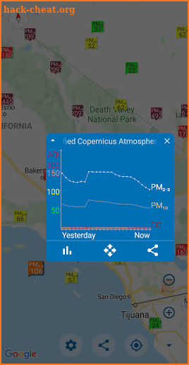 Air quality index and air pollution: eAirQuality screenshot
