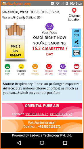 Air Quality : Smoke-O-Meter screenshot
