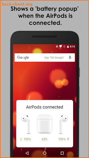 AirBuds Popup - airpods battery app screenshot