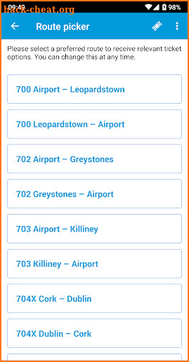 Aircoach - mobile ticketing App screenshot