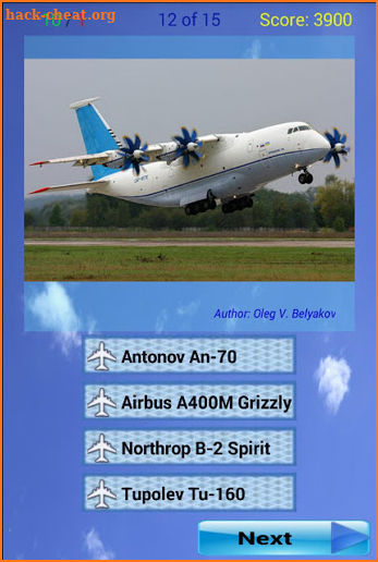 Aircraft Names Quiz screenshot