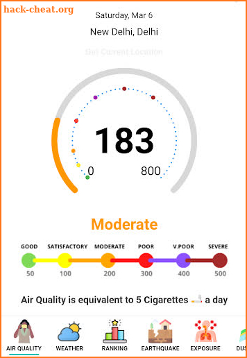 Aircubic - AQI, Pollution, Earthquake & Weather screenshot