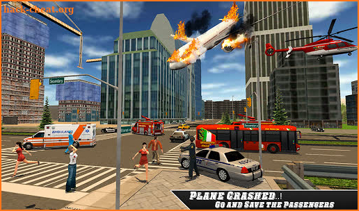 Airplane Fire Fighter  Ambulance Rescue Simulator screenshot