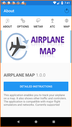 Airplane map screenshot