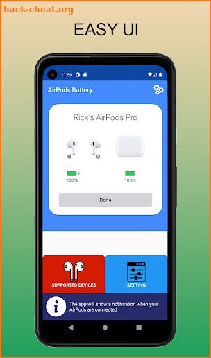 Airpods Battery Level screenshot