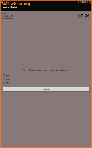 Airport Codes Quiz screenshot