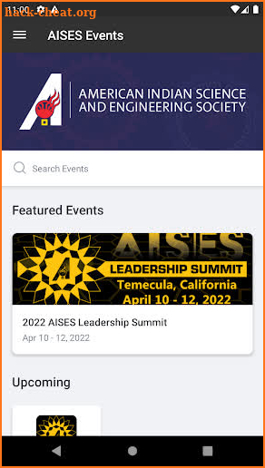 AISES Events App screenshot