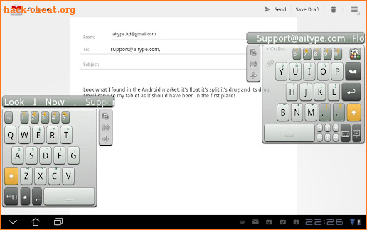 A.I.type Tablet Keyboard Plus screenshot