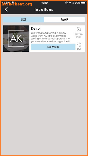 AK Takeaway screenshot