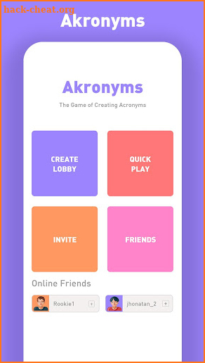 Akronyms screenshot