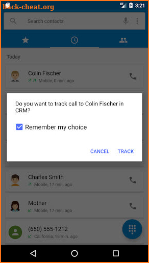 Akvelon CRM Call Tracker screenshot