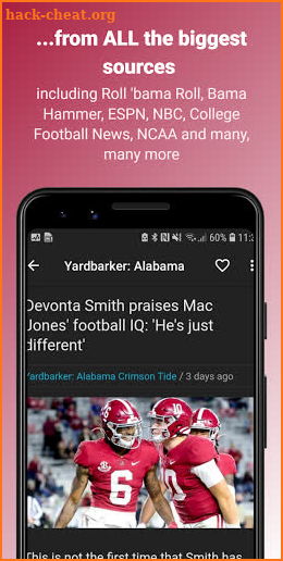 Alabama Crimson Tide News screenshot