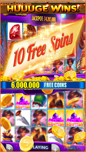 Aladdins Treasures Adventure Tale Free Vegas Slots screenshot