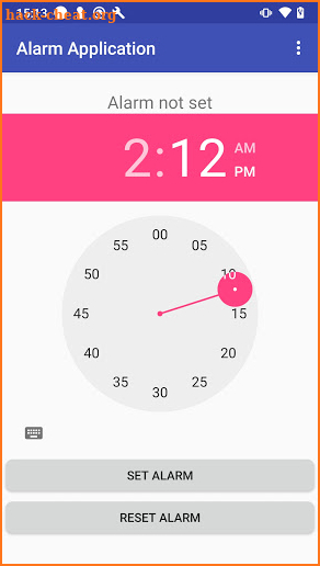 Alarm application screenshot