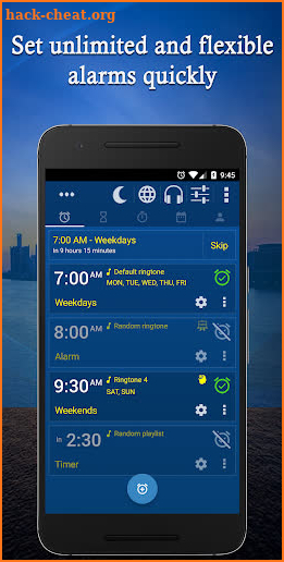 Alarm Clock & Timer & Stopwatch & Tasks & Contacts screenshot
