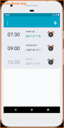 Alarm clock, World clock, Timer, Stopwatch screenshot