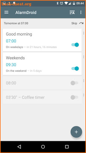 AlarmDroid (alarm clock) screenshot