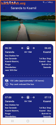 Albania Bus Timetable screenshot