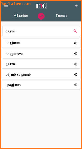 Albanian - French Dictionary (Dic1) screenshot