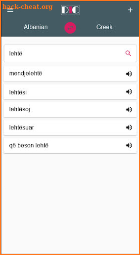 Albanian - Greek Dictionary (Dic1) screenshot